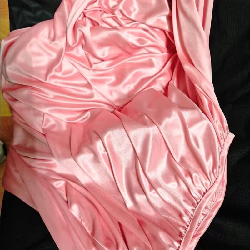 Robe Silk Women - Glossy Ice Silk Night Robe With
