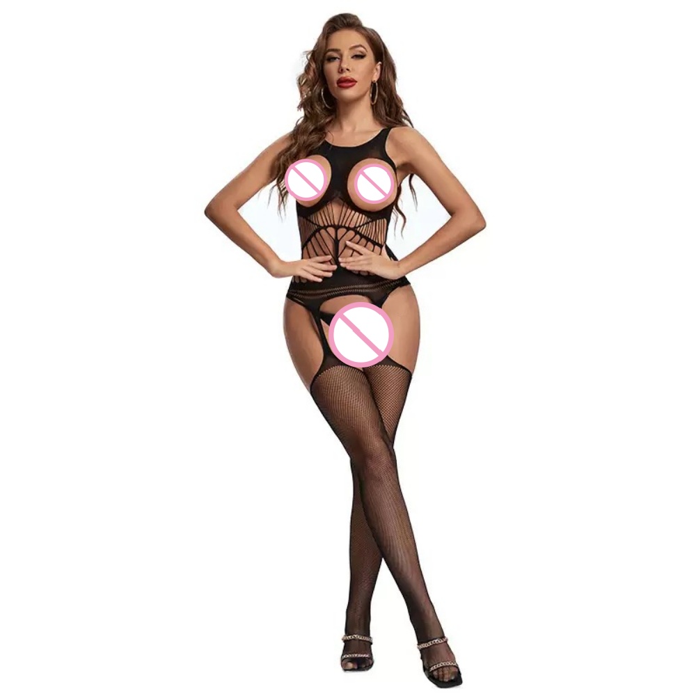 Crotchless Bodysuits Transpare - Bodystocking Fishnet recension och pris
